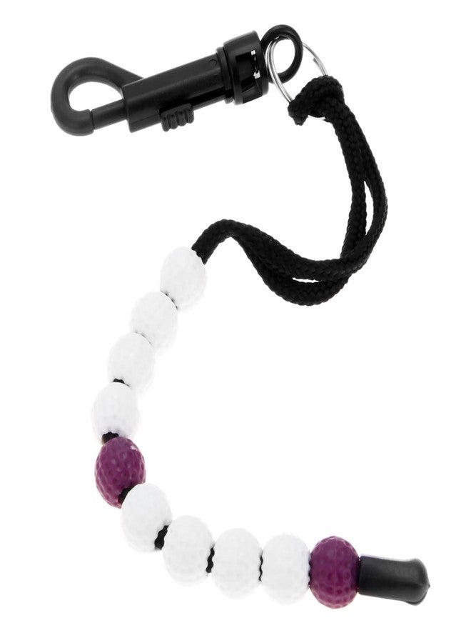 MUXSAM 1 Piece Golf Beads Score Counter with Clip (Purple), Golf Stroke Score Count Keeper Putting Score Counter for Referee Caddy Golfer - Image 1