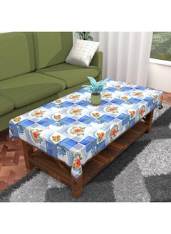Kuber Industries Kuber Industries Floral Print PVC Center Table Cover/Table Cloth for Home Decorative Luxurious 4 Seater, 60"x36" (Brown) 54KM4264  - Image 2