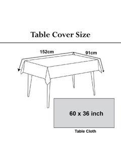 Kuber Industries Kuber Industries Floral Print PVC Center Table Cover/Table Cloth for Home Decorative Luxurious 4 Seater, 60"x36" (Brown) 54KM4264  - Image 3