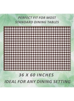 Kuber Industries Kuber Industries Floral Print PVC Center Table Cover/Table Cloth for Home Decorative Luxurious 4 Seater, 60"x36" (Brown) 54KM4264  - Image 4