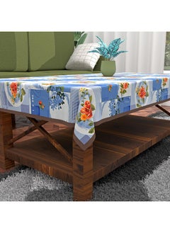 Kuber Industries Kuber Industries Floral Print PVC Center Table Cover/Table Cloth for Home Decorative Luxurious 4 Seater, 60"x36" (Brown) 54KM4264  - Image 5