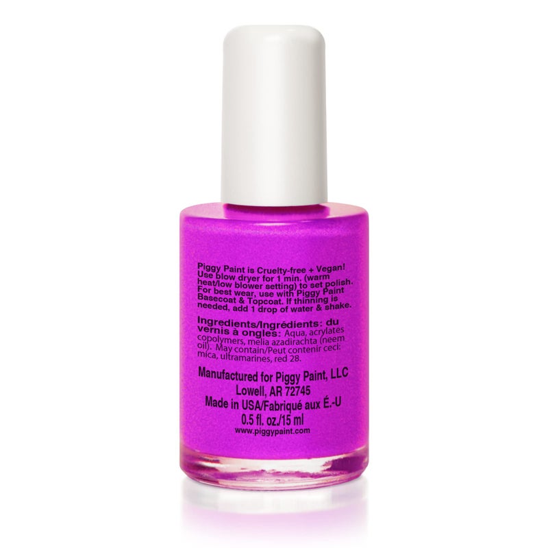 Piggy Paint | 100% Non-Toxic Girls Nail Polish | Safe, Cruelty-free, Vegan, & Low Odor for Kids | Groovy Grape - Image 2