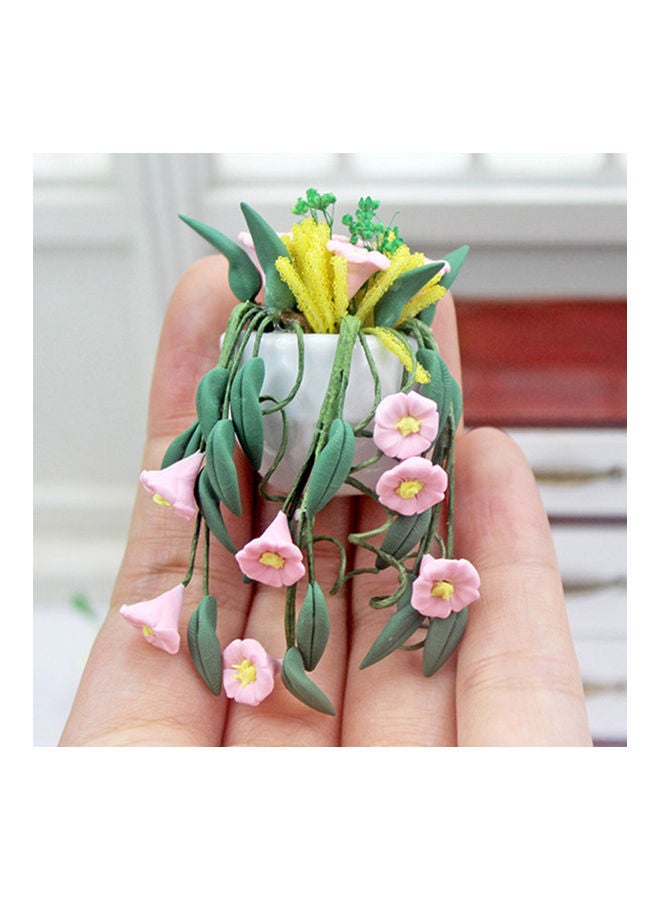 NIBEMINENT Hanging Potted Flowers Model Ornament for Dollhouse - Image 2