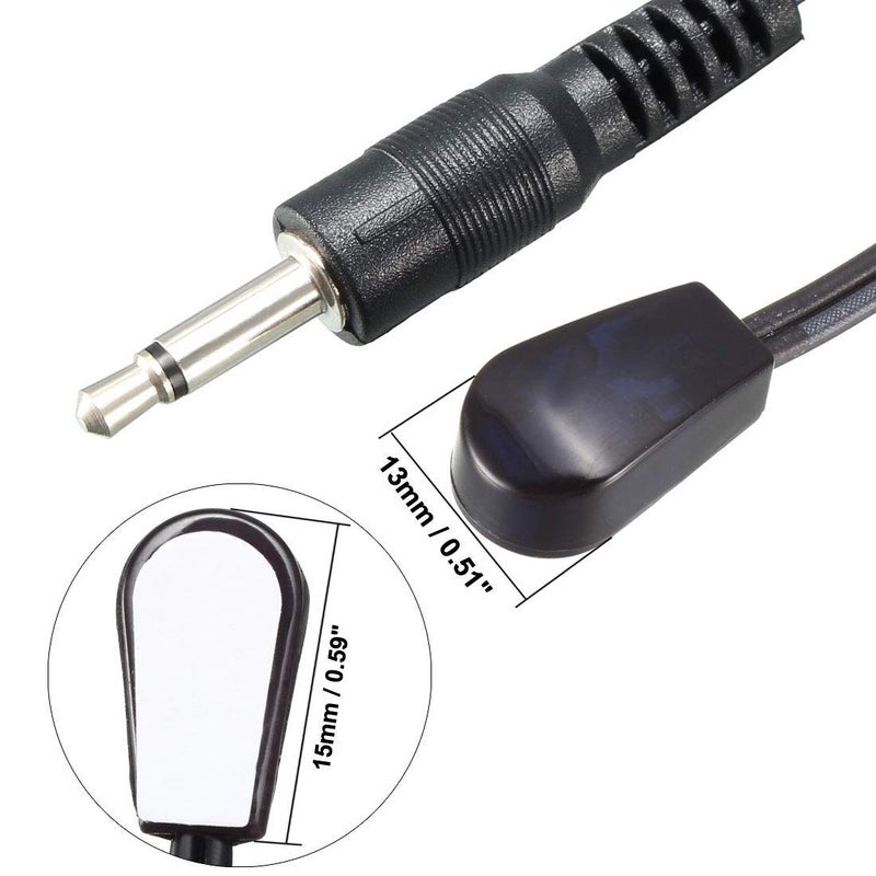 Mlxkell IR Infrared Emitter Extension Cable 1.5m Long 45 Degree Emission Angle 3.5mm Jack Single Red Head 5pcs - Image 3