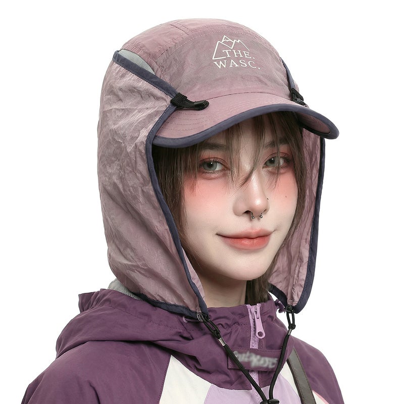 WASC Outdoor Korean Style Detachable Quick-Dry Sun-Protection Baseball Cap with Cape - Image 2