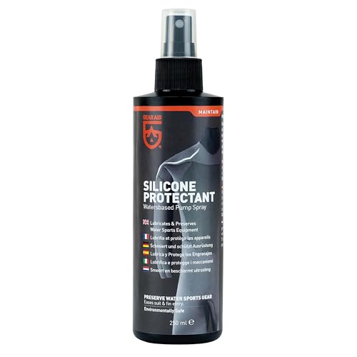 GEAR AID Silicone Lubricant and Conditioner - Preserve Water Sports Gear, Neoprene, Wetsuits, and Dive Gear | Water-Based Pump Spray for Gaskets and Rubber, 8.45 oz (250 mL) - Image 1