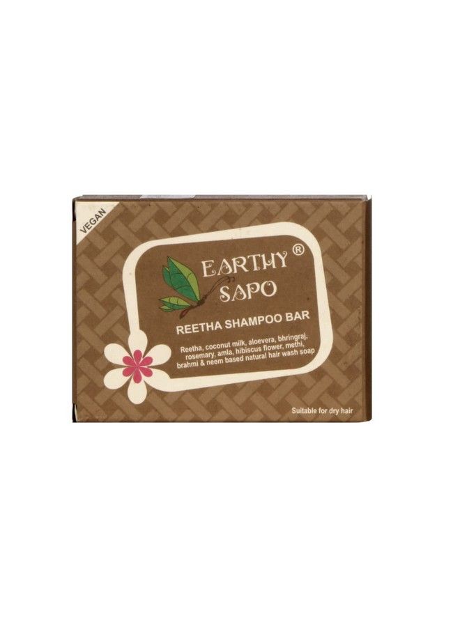 Earthy Sapo Handmade Reetha Shampoo Bar For Dry Hair (Reetha & Coconut Milk) 100G Pack Of 1 - Image 2