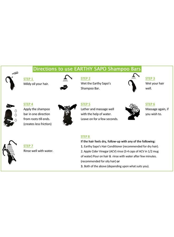 Earthy Sapo Handmade Reetha Shampoo Bar For Dry Hair (Reetha & Coconut Milk) 100G Pack Of 1 - Image 5