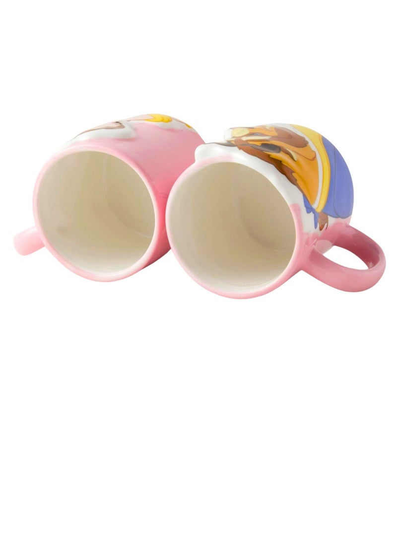 ديزني كوب سيراميك بيل آند بيست مثالي بتصميمات تكميلية أكواب للقهوة والشاي والشوكولاتة الساخنة 350 مل - Image 3