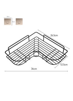 Wholesale Household Adhesive Wrought Iron Toilet Storage Rack Punch-free Corner Toilet Wall Bathroom Storage Rack