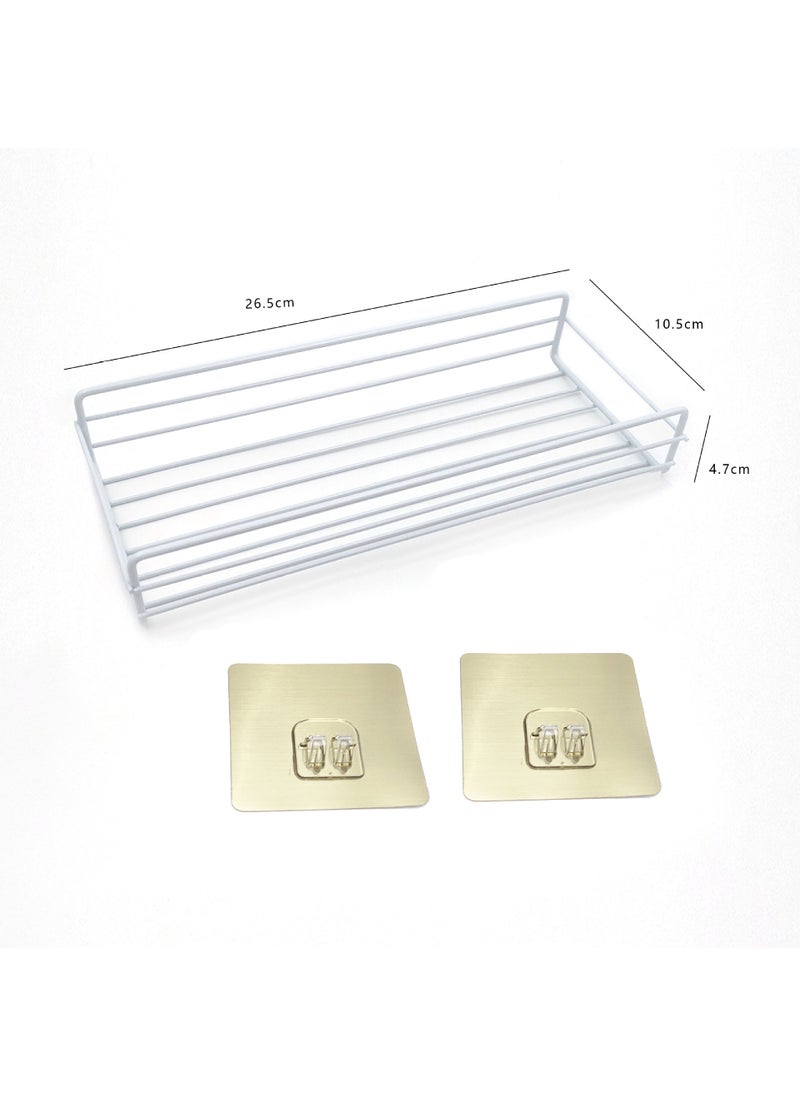 Generic - Wholesale Household Adhesive Wrought Iron Toilet Storage Rack Punch-free Corner Toilet Wall Bathroom Storage Rack - Image 1