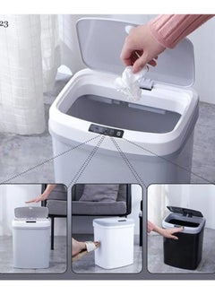 Smart Sensor Trash Can – 10L Motion Sensor Bin with Foot Sensor, Touch-Free Lid, Compact and Stylish Design | Grey 