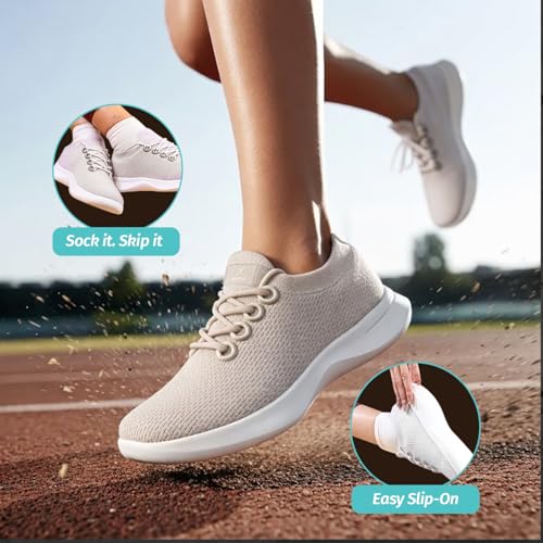 YOHO Fastlane 0600 Sneakers for Women | Stylish, Casual & Lightweight | Extra soft Walking Slip-On Shoes for Ladies/Girls | Pearl White -UK 5 - Image 2