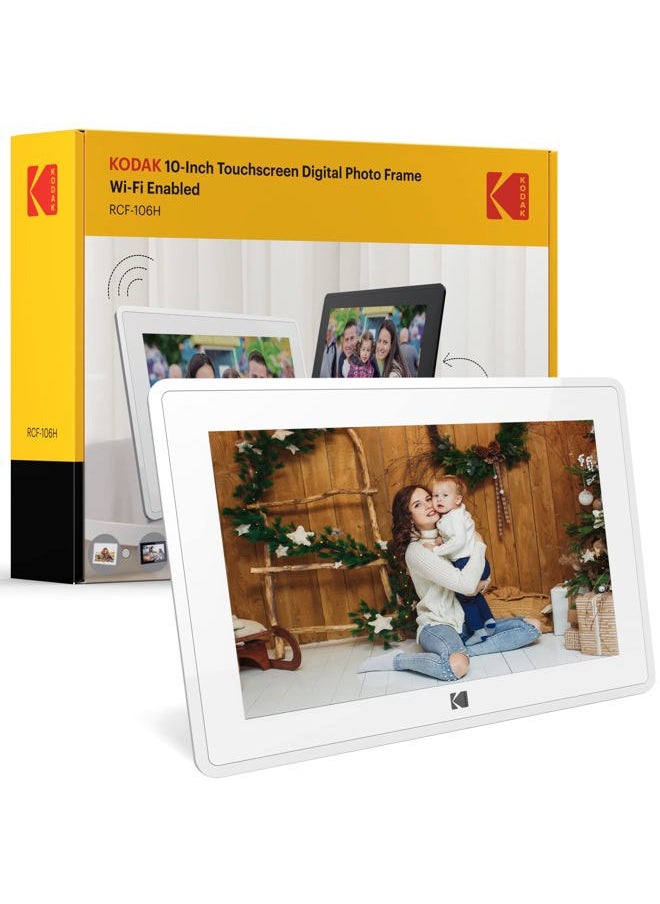Kodak Kodak 10-Inch Touch Screen Digital Picture Frame, Wi-Fi Enabled with 16GB of Internal Memory, HD Photo Display and Music/Video Support Plus Clock, Calendar, Weather and Location Updates - Whilte  - Image 2