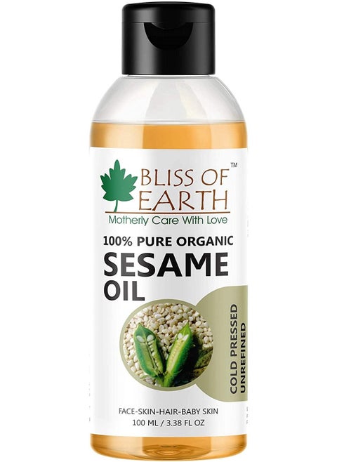100% Organic Sesame Oil 100ML. Coldpressed & Unrefined