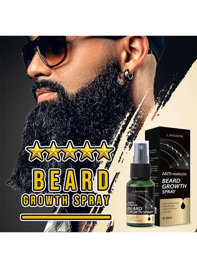 Lanthome LANTHOME Beard Growth Spray, Gentle Moisturizing and Nourishing Beard - 30ml - Image 2