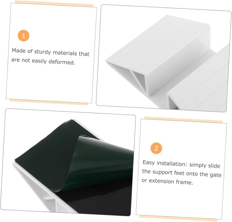 ULTECHNOVO 4-Pack Triangle Base Stabilizer for Child Stair Gates and PET Fences Reinforcement Support Feet White Suitable for PET Safety and Stair Protection - Image 3