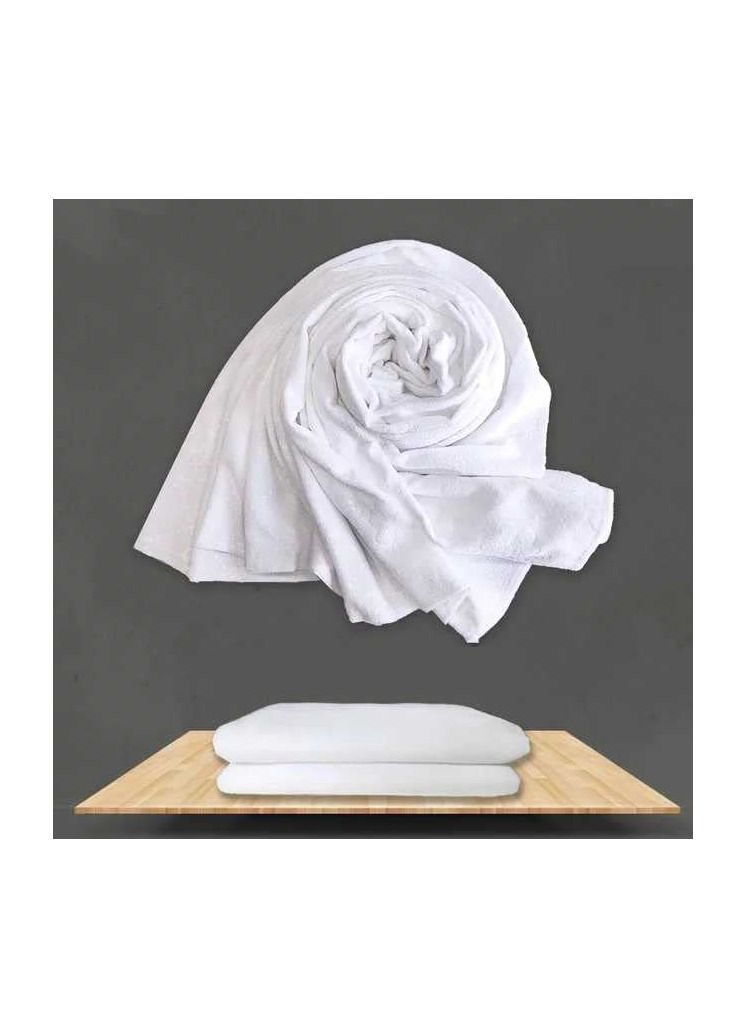 REBENUO Original Men's Hajj Umrah clothing Ahram 100% Cotton Super Soft 2 Pcs Towel Set.(top and Bottom) 42X82 inch New Dry Fast Microfiber Woven Technology. Ahrams Waterproof Belt 1000 grams  - Image 2
