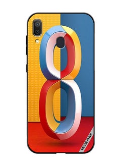 Protective Case Cover For Samsung Galaxy A30 Number 8 Design Multicolour