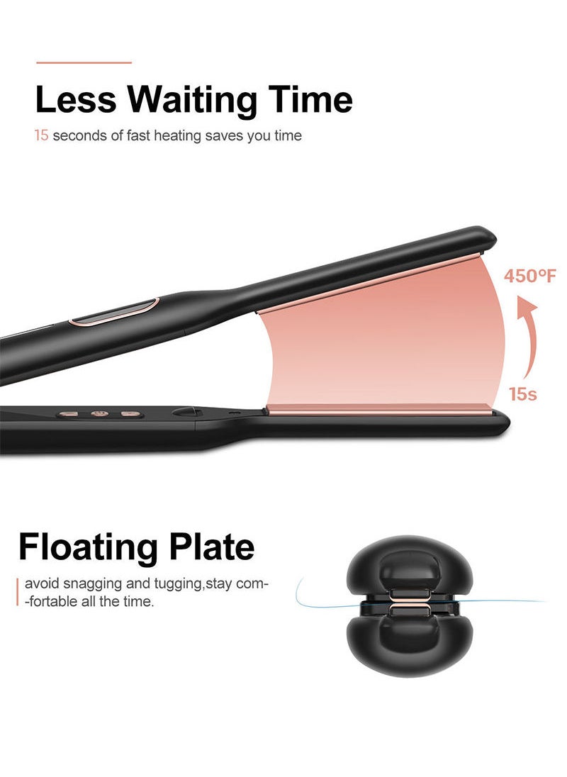 Sharpdo - Pencil Flat Iron, Small Flat Irons For Short Hair, Beard and Pixie Cut, Ceramic Tourmaline Mini Hair Straightener Dual Voltage With Adjustable Temperature, Auto Shut Off - Image 1