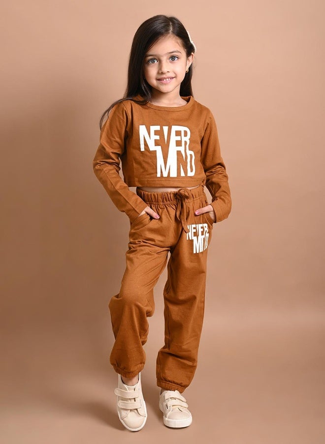 LILPICKS Never Mind Printed Crop Top with Jogger Set - Image 2