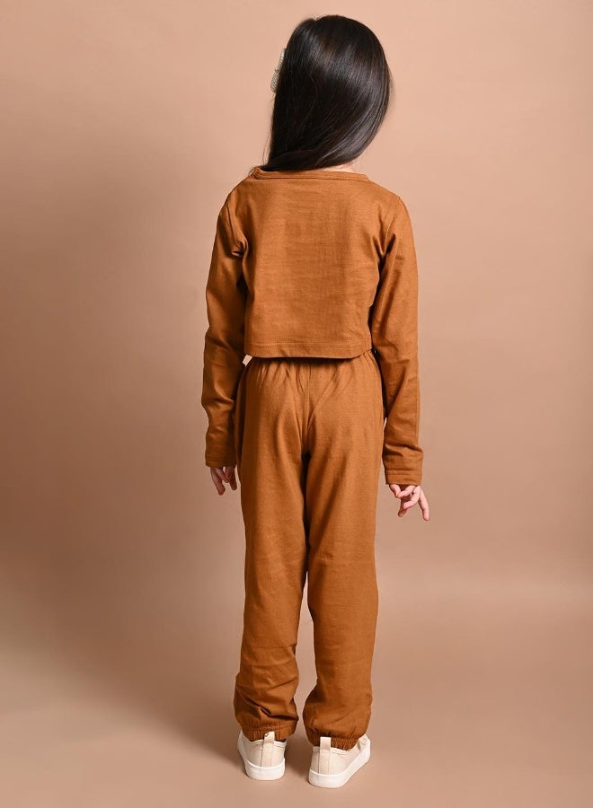 LILPICKS Never Mind Printed Crop Top with Jogger Set - Image 3