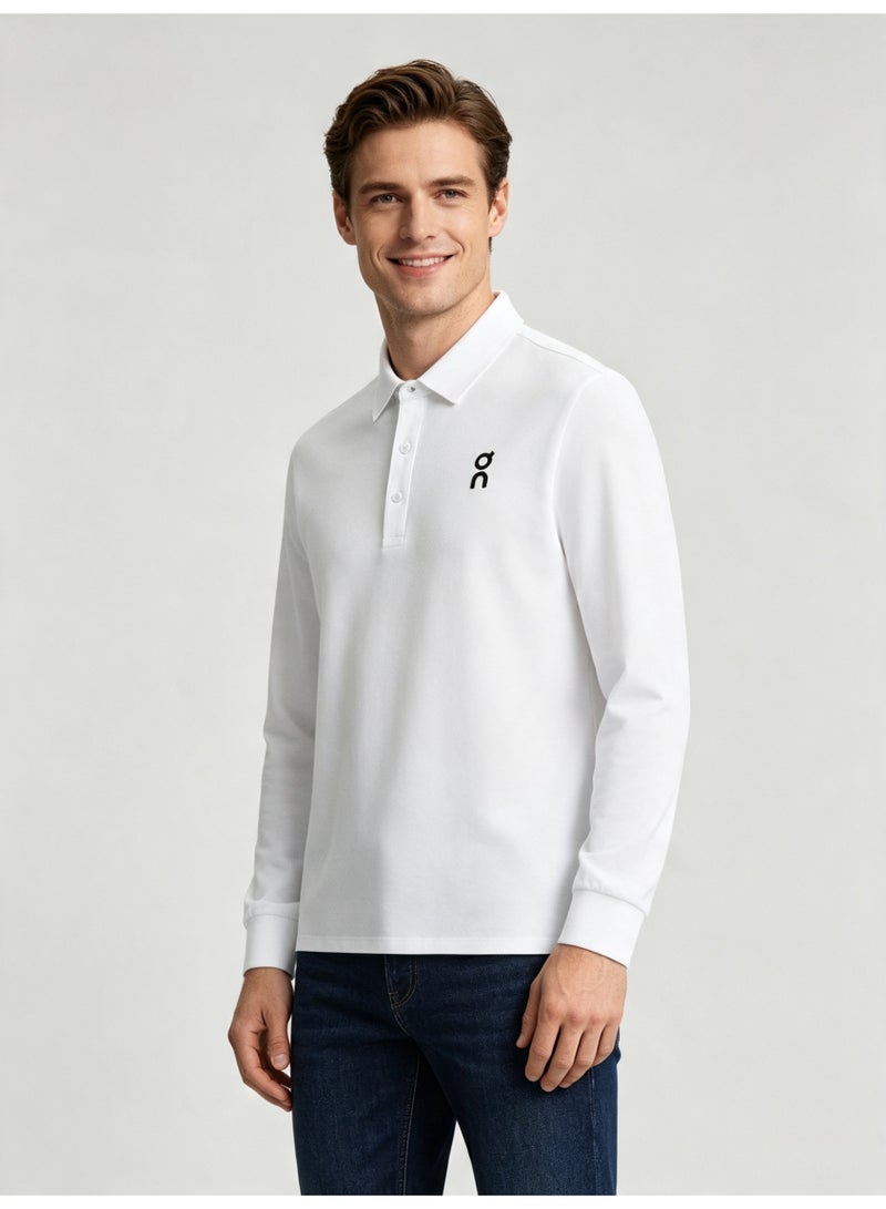 On Running Men's casual lapel long sleeve Polo shirt - Image 2