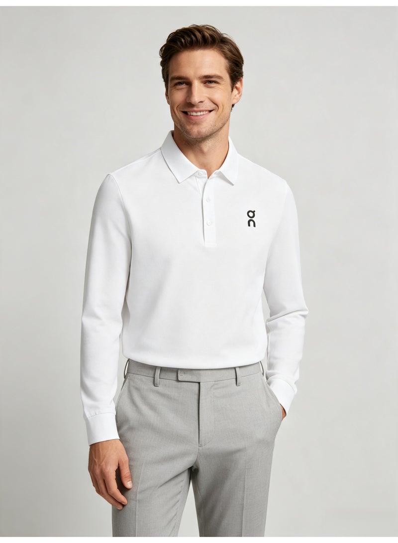 On Running Men's casual lapel long sleeve Polo shirt - Image 5