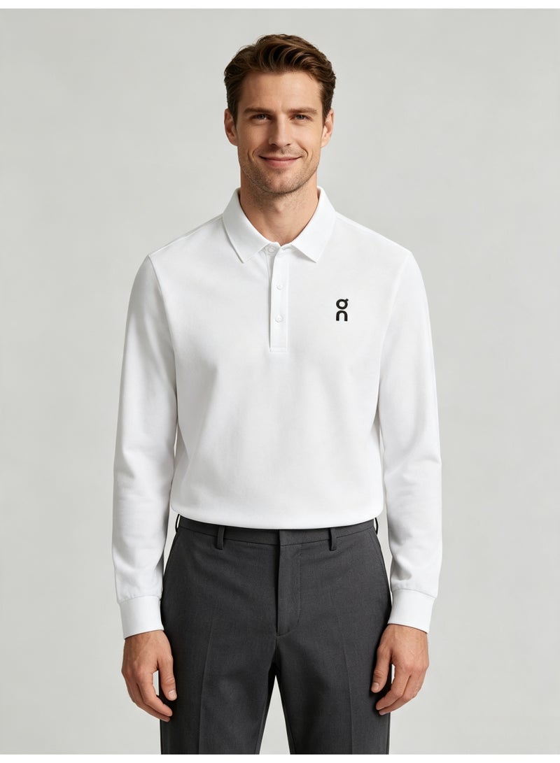 On Running Men's casual lapel long sleeve Polo shirt - Image 1