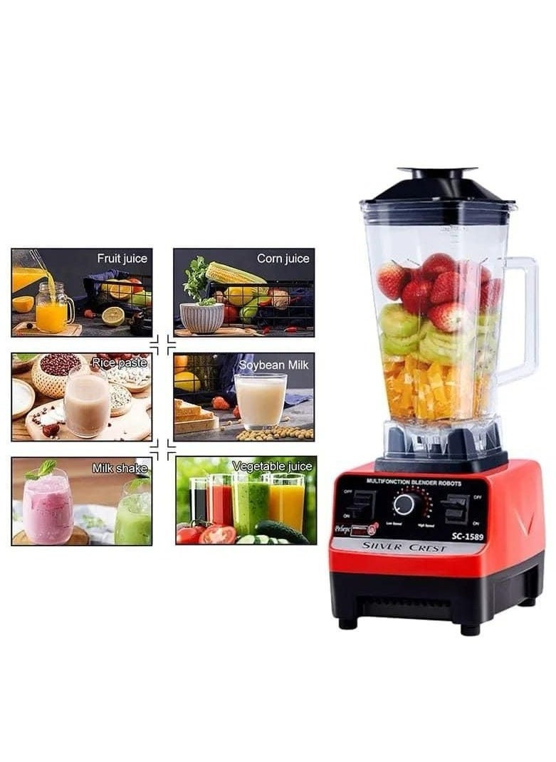 Electric Blender For Fruits, Soups And All Kinds Of Food With A Small Grinder For Spices And Coffee