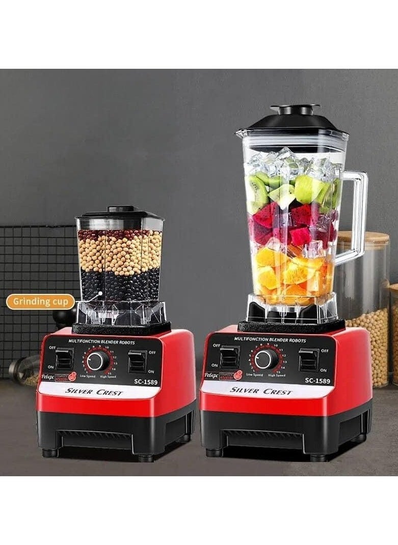 Electric Blender For Fruits, Soups And All Kinds Of Food With A Small Grinder For Spices And Coffee