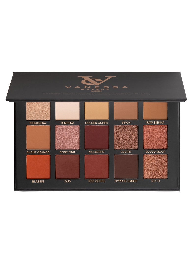 VANESSA MAKEUP - Lodi Eye Shadow Palette 15 Colors B - Image 1