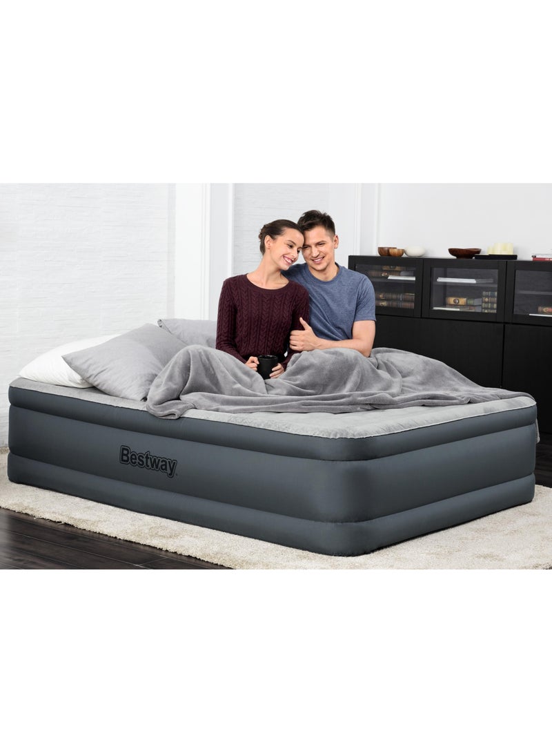 Bestway أفضل سرير هوائي كوين مع مضخة هواء مدمجة 203x152x46 سم | مرتبة هوائية | مرتبة قابلة للنفخ | سرير هوائي للتخييم الداخلي والخارجي - Image 3