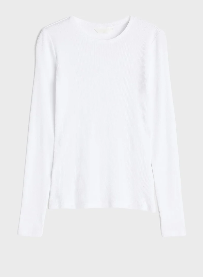 اتش اند ام Ribbed Knitted Top