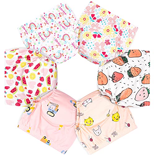U0U Toddler Girls Potty Training Pants,Baby Girls Training Underwear 6 Pack Size 2T Orange - Image 1