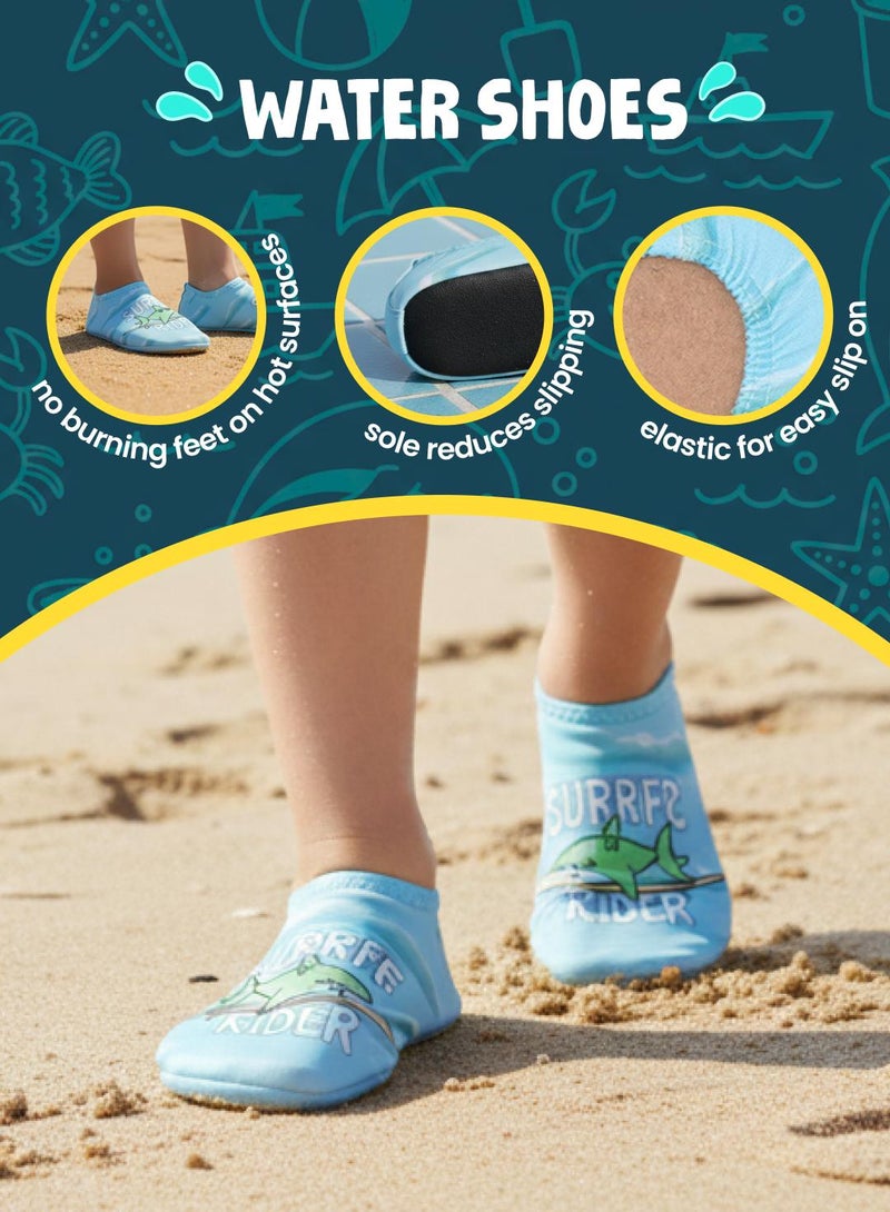Slipstop Surf Rider Kids Non Slip Water and Beach Shoes Lightweight Quick Dry Swim Ready Footwear for Babies and Children - Image 1