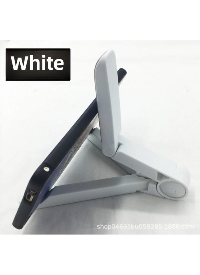 Generic Neutral Lazy Stand Ipa Rack Triangle Mobile Phone Holder Foldableing Desktop Tablet Holder-Color:White  - Image 1