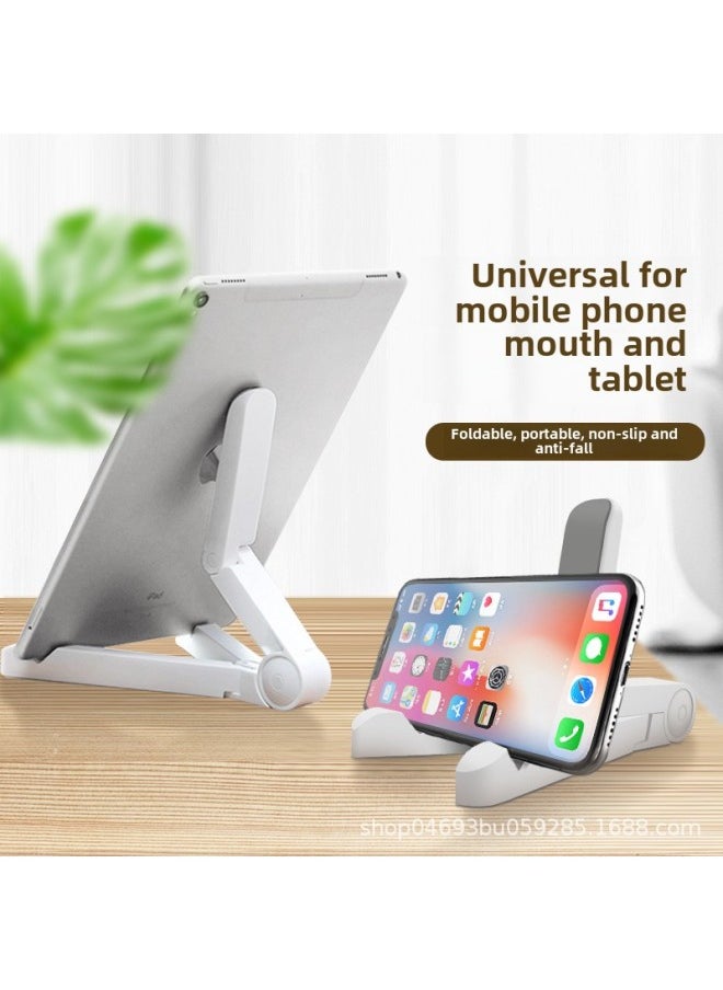 Generic Neutral Lazy Stand Ipa Rack Triangle Mobile Phone Holder Foldableing Desktop Tablet Holder-Color:White  - Image 3