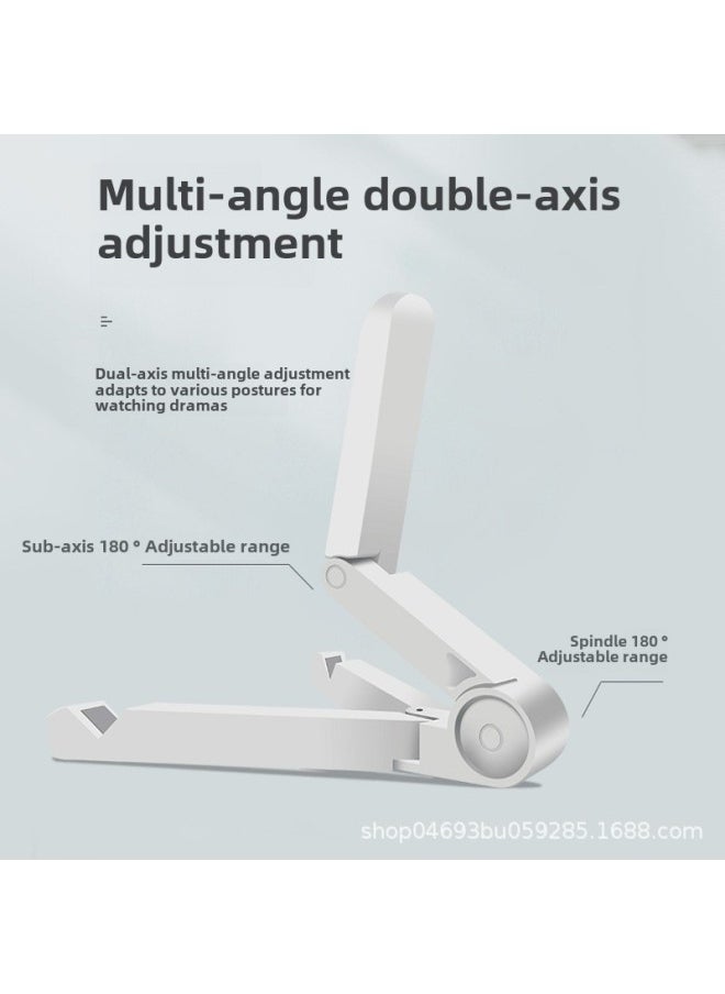 Generic Neutral Lazy Stand Ipa Rack Triangle Mobile Phone Holder Foldableing Desktop Tablet Holder-Color:White  - Image 4