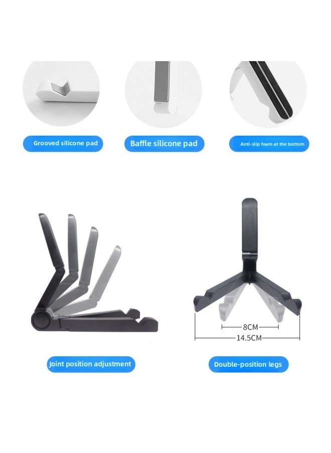 Generic Neutral Lazy Stand Ipa Rack Triangle Mobile Phone Holder Foldableing Desktop Tablet Holder-Color:White  - Image 5