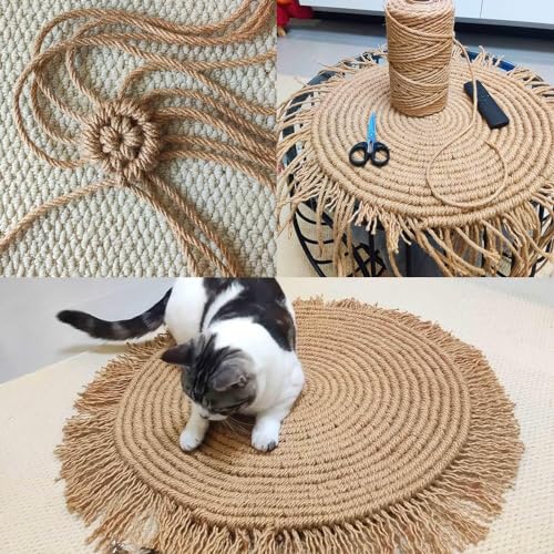 Tim Tim Agro 5mm Jute Twine, 328 Feet Braided Natural Jute Rope, Heavy Duty and Thick Twine Rope for DIY Artwork, Bundling, Home Decor, Gardening Applications, Brown - Image 4