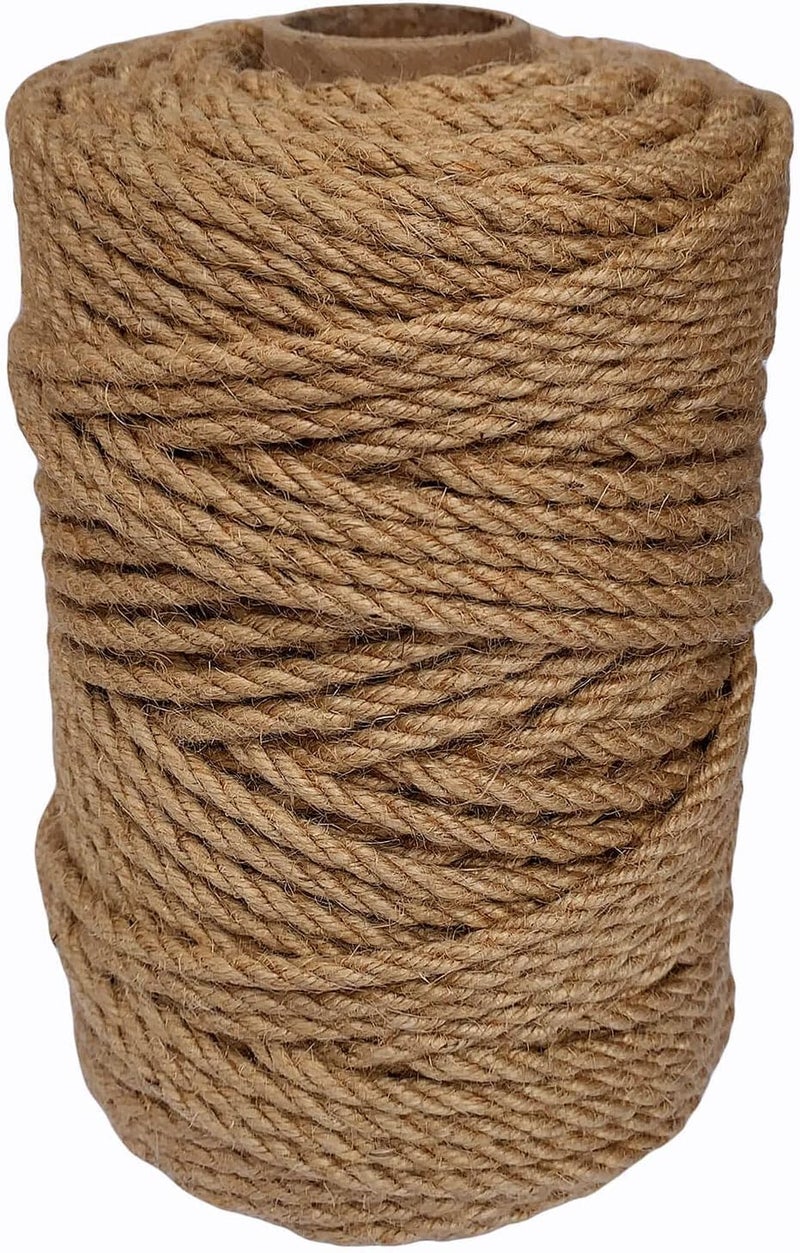 Tim Tim Agro 5mm Jute Twine, 328 Feet Braided Natural Jute Rope, Heavy Duty and Thick Twine Rope for DIY Artwork, Bundling, Home Decor, Gardening Applications, Brown - Image 5