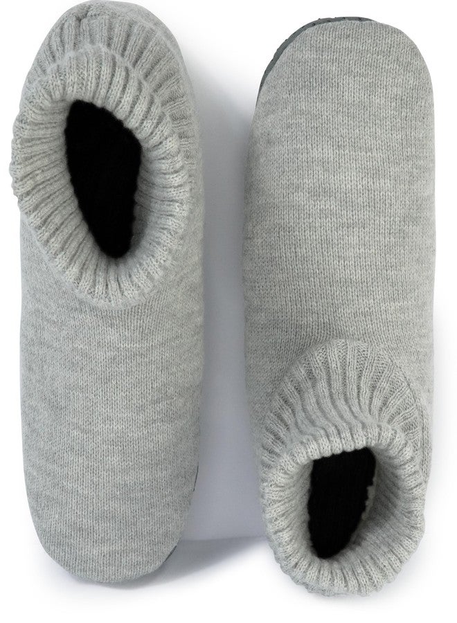 BenSorts Fuzzy Slipper Socks for Women Non Slip House Socks with Grips Gifts, 2 Pairs Christmas Deer Gray, 8.5-10.5 - Image 5
