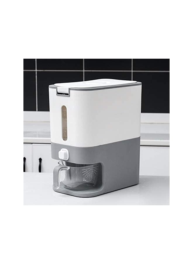 YumLock Storage Automatic Box/Container - Large Sealed Kitchen Grain & Rice Dispenser with Lid, 12KG (Gray)  - Image 5