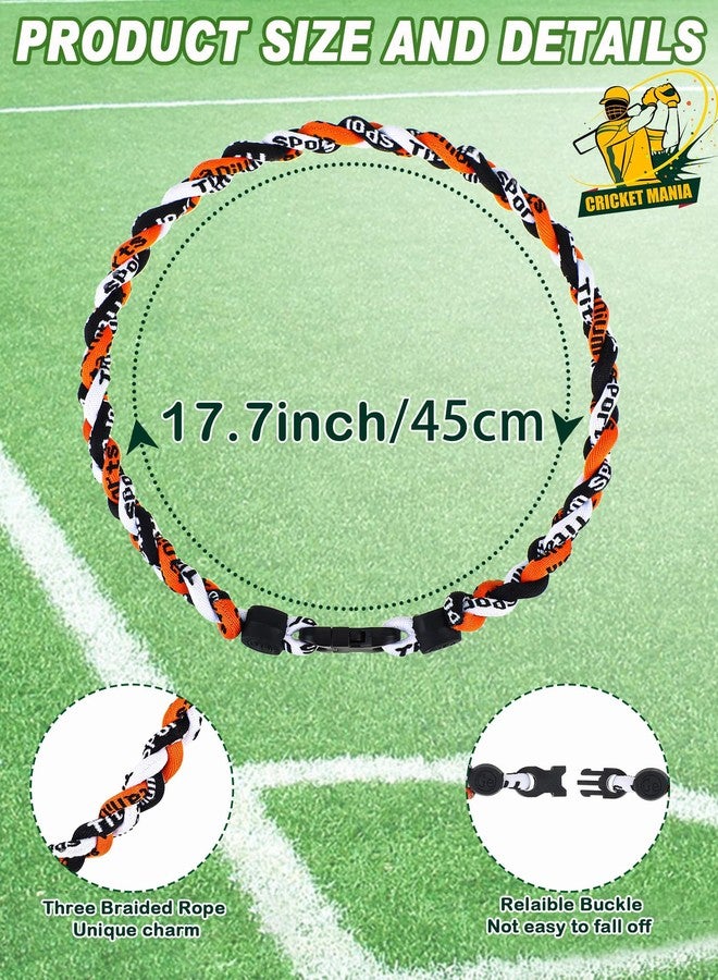 MTLEE 16 Pcs Baseball Necklaces Bulk, 3 Assorted Colors Braided Rope Tornado Baseball Necklace for Sports Team (Classic,18 Inches) - Image 2