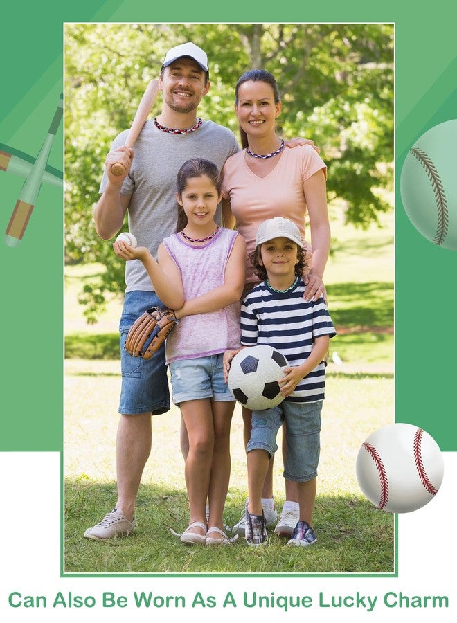 MTLEE 16 Pcs Baseball Necklaces Bulk, 3 Assorted Colors Braided Rope Tornado Baseball Necklace for Sports Team (Classic,18 Inches) - Image 5