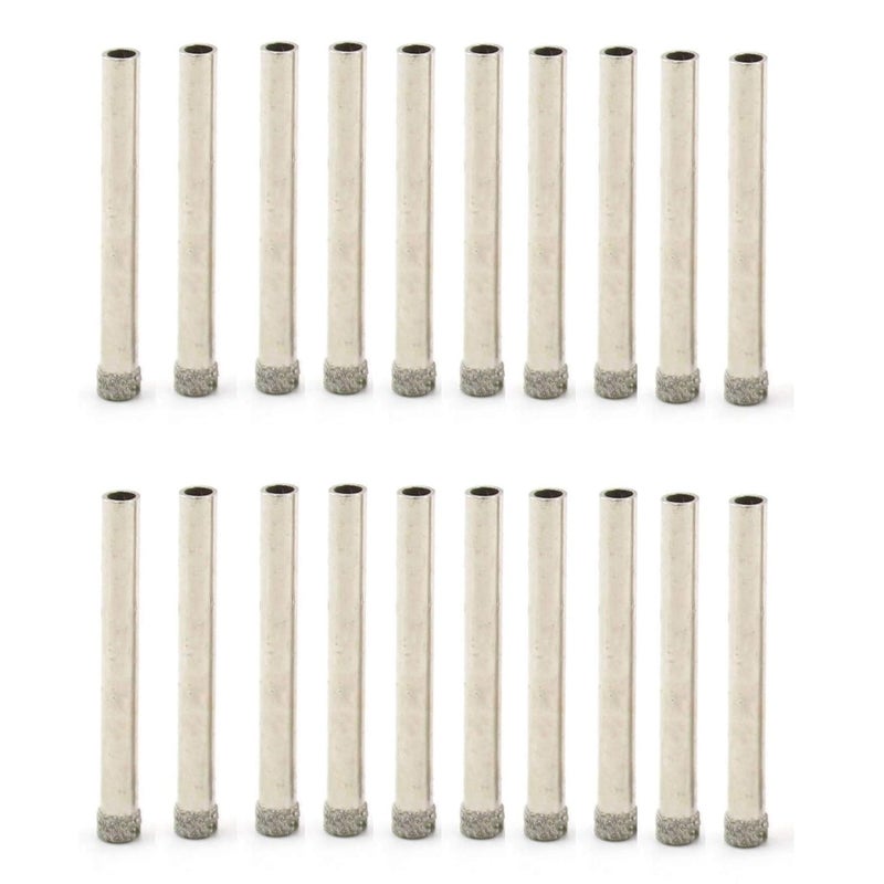 Jingling 5mm Diamond Drill Bit, 3/16" Diamond Drill Bits for Glass, Coated Core Drill Hole Saw Drilling Tools for Rocks Ceramic Tile Pack of 20Pcs - Image 1