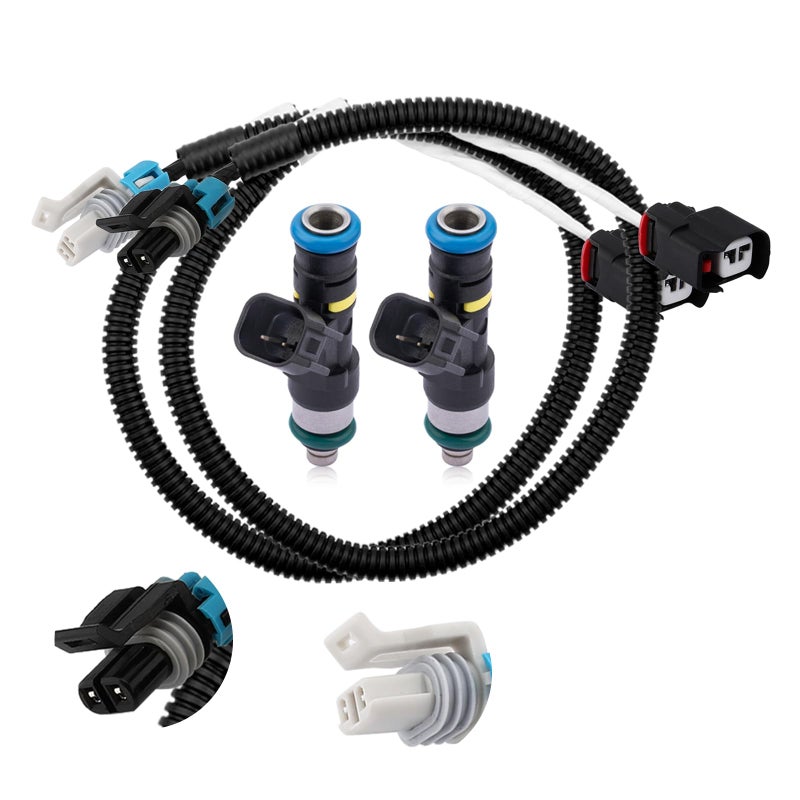AULINKOEM Parts2PCS Fuel Injector Harness Set 0280158197 Fit for Polaris Ranger 800 20112017Ranger Crew 800 20102014Ranger XP 800 20122013RZR 800 201120131204318 1204319 - Image 2
