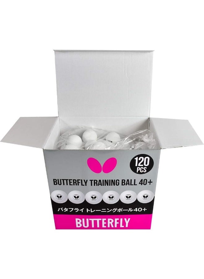 Butterfly 40+ Training Table Tennis Ball - White, 40mm Training Balls - Box of 120-40+ Training Balls are Comparable to a Three-Star Ball - Image 4
