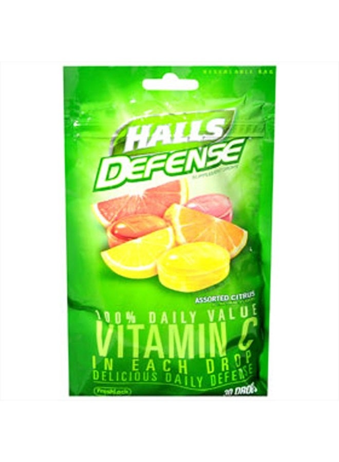Halls Defense Vitamin C Assorted Citrus Supplement Drops - 30 Drops - Image 2